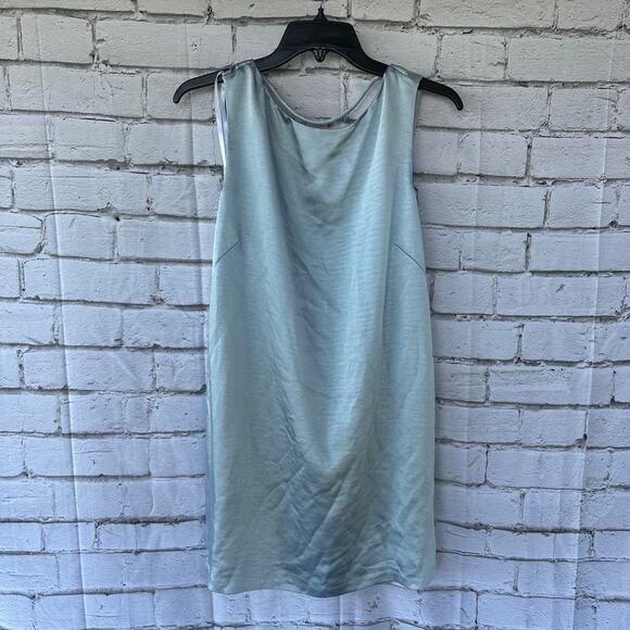 New with Tags Kenneth Cole Sleeveless Draped Open Back Shift Dress Sky Blue Sz 4 - Picture 1 of 9